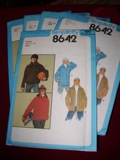 1978 UNCIRCULATED SIMPLICITY 8642-MEN'S LADIES RETRO JACKET PATTERN 6-40 FF