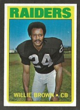 1972 TOPPS #28 WILLIE BROWN Oakland Raiders HALL OF FAME - NM+ 15