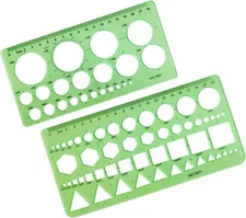 Circle Templates Geometric Drawings Drafting Stencils Measuring... 