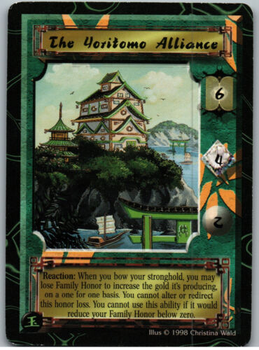 The Yoritomo Alliance |Mantis Mon Back Stronghold |Five Rings L5R Promo Jade |NM - Picture 1 of 2
