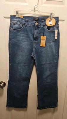 Curve Appeal High Rise Kick Flare Ankle Stretch Jeans Size 12 NWT  