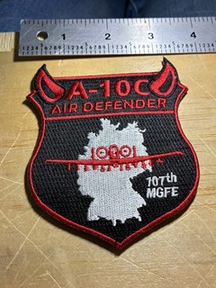 1990s/2000s? US AIR FORCE PATCH A 10C AIR DEFENDER 107th MGFE ORIGINAL STICKY!