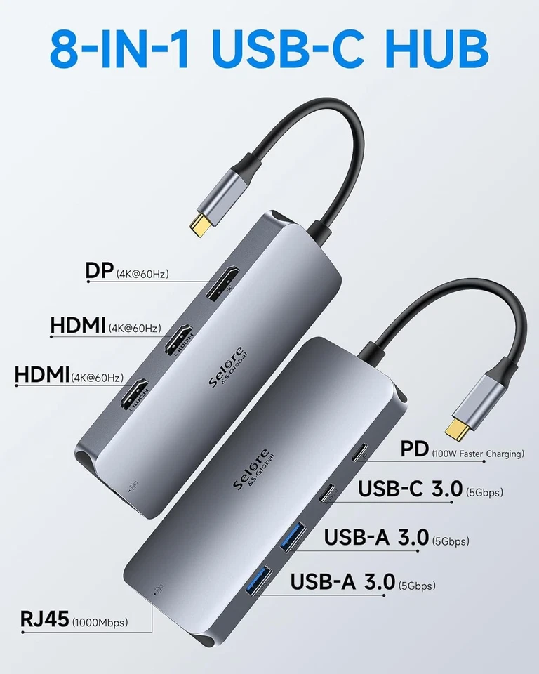 Luxury USB C Docking Station: Dual & Triple 4K Displays with 100W PD Charging - Image 4 of 4