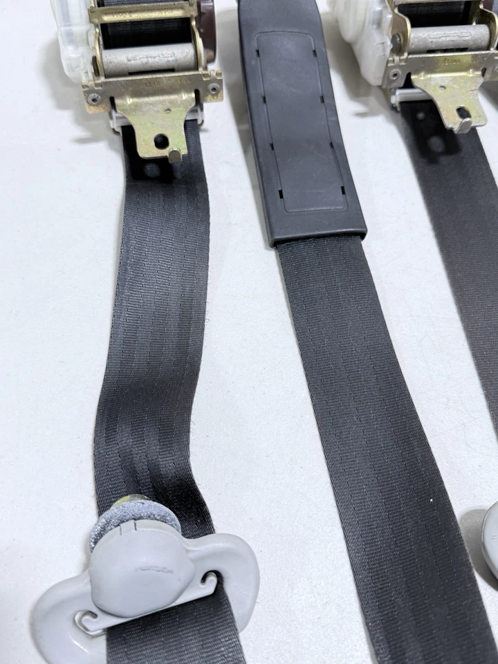 Juego de cinturón de seguridad delantero trasero 96-00 Honda Civic Coupe SI EX NEGRO FABRICANTE DE EQUIPOS ORIGINALES #6635 Foto 3 de 4