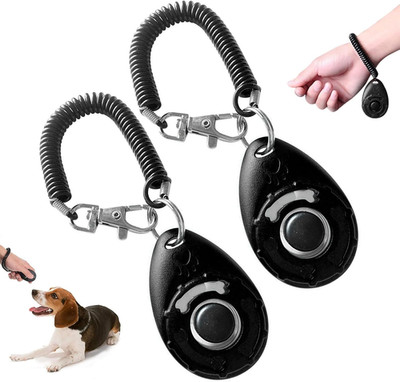 2 Pieces Dog Clicker - Large Button Puppy Training Clicker, Suitable for Dogs, C