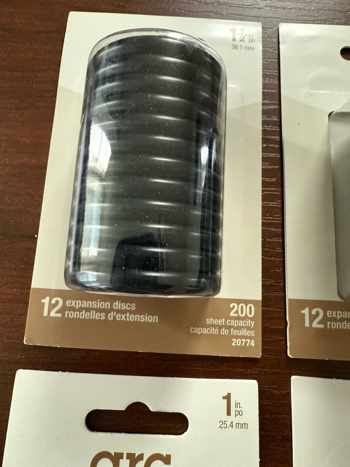 捆绑包:(7) 1.5 英寸和 (6) 1 英寸钉子弧形戒指,12 件套,全新 — 第 3/4 张图片