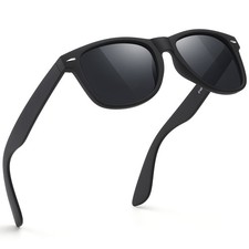 Sunglasses Men Polarized Sunglasses for Mens and Womens,Black Retro Sun Glass...