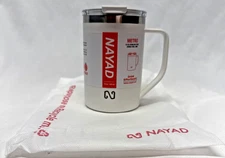 New 15oz Double Wall Stainless Steel Travel Mug Tumbler Cup Flip Lid White