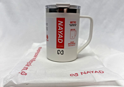 New 15oz Double Wall Stainless Steel Travel Mug Tumbler Cup Flip Lid White