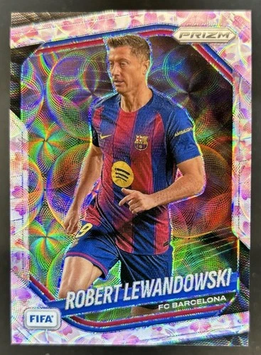 2025-26 Panini Prizm FIFA Robert Lewandowski Choice Cherry Blossom Prizm #/28