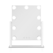 Zadro 12"x14.7" 9 LED Bulb Hollywood Bathroom Vanity Mirror White