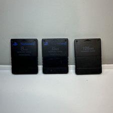 Sony Playstation 2 PS2 Official OEM MagicGate 8MB Memory Card Set of 2  128MB