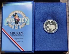 Proof Silver 1988 The Mickey Club House 1955 Round 1 oz w/ Box & COA