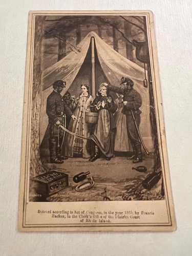 Civil War CDV Jefferson Davis in Petticoats