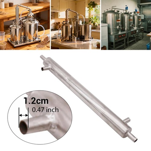 Brewery Cooler Distiller Condenser 12mm Interface Stainless Steel Water Cooling