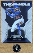 Andy Pages 2023 Panini Prizm Baseball Three-Hole Base Set Rookie Insert #TH13