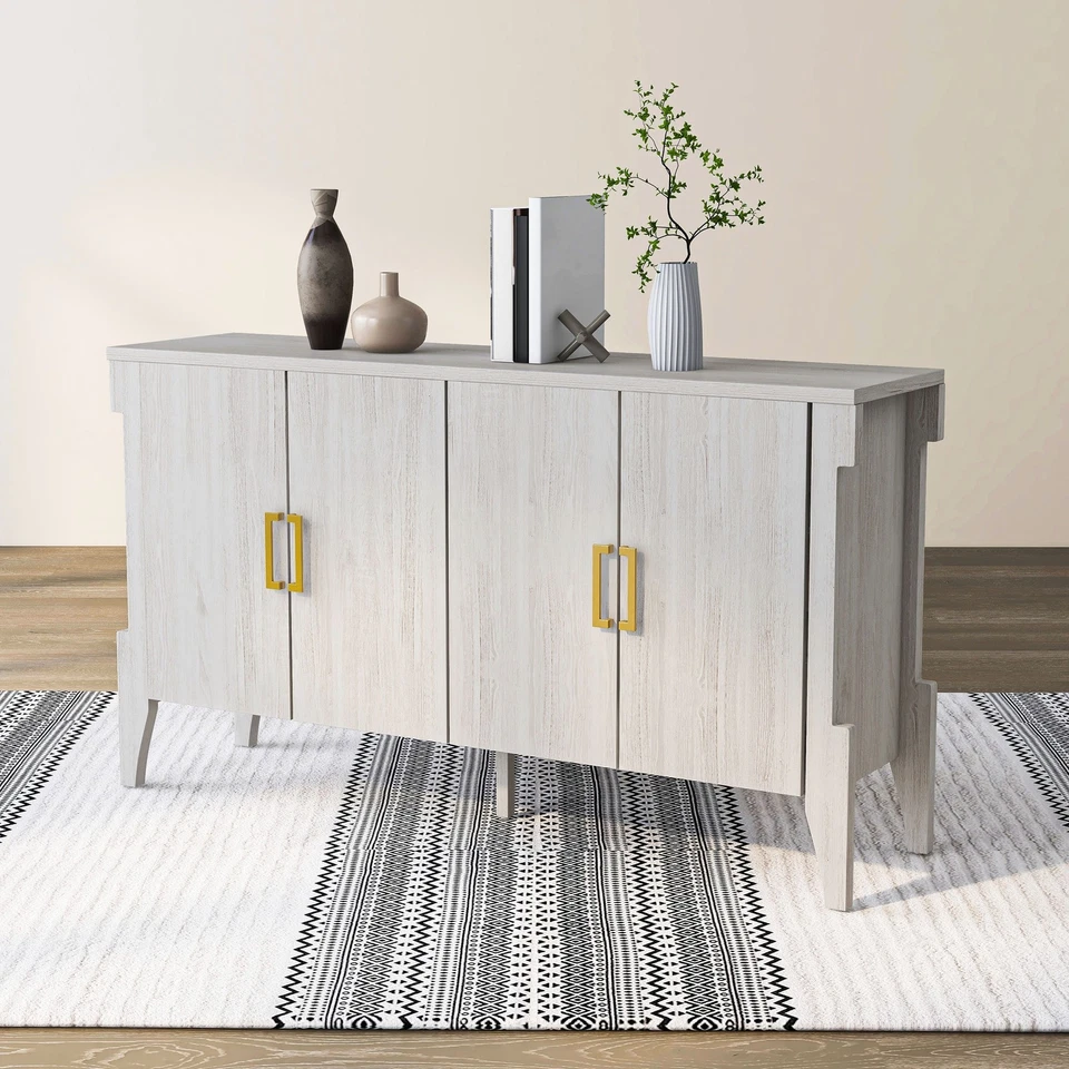 DH BASIC Transitional White Oak 60" 6-shelf Buffet by - Image 3 of 4