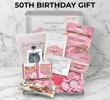 50th Birthday Gift Box for Her Letterbox Pamper Hamper Relaxation Gift