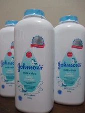3x Johnson's Baby Powder milk + rice 300g/10.5oz Talc original 12/2025