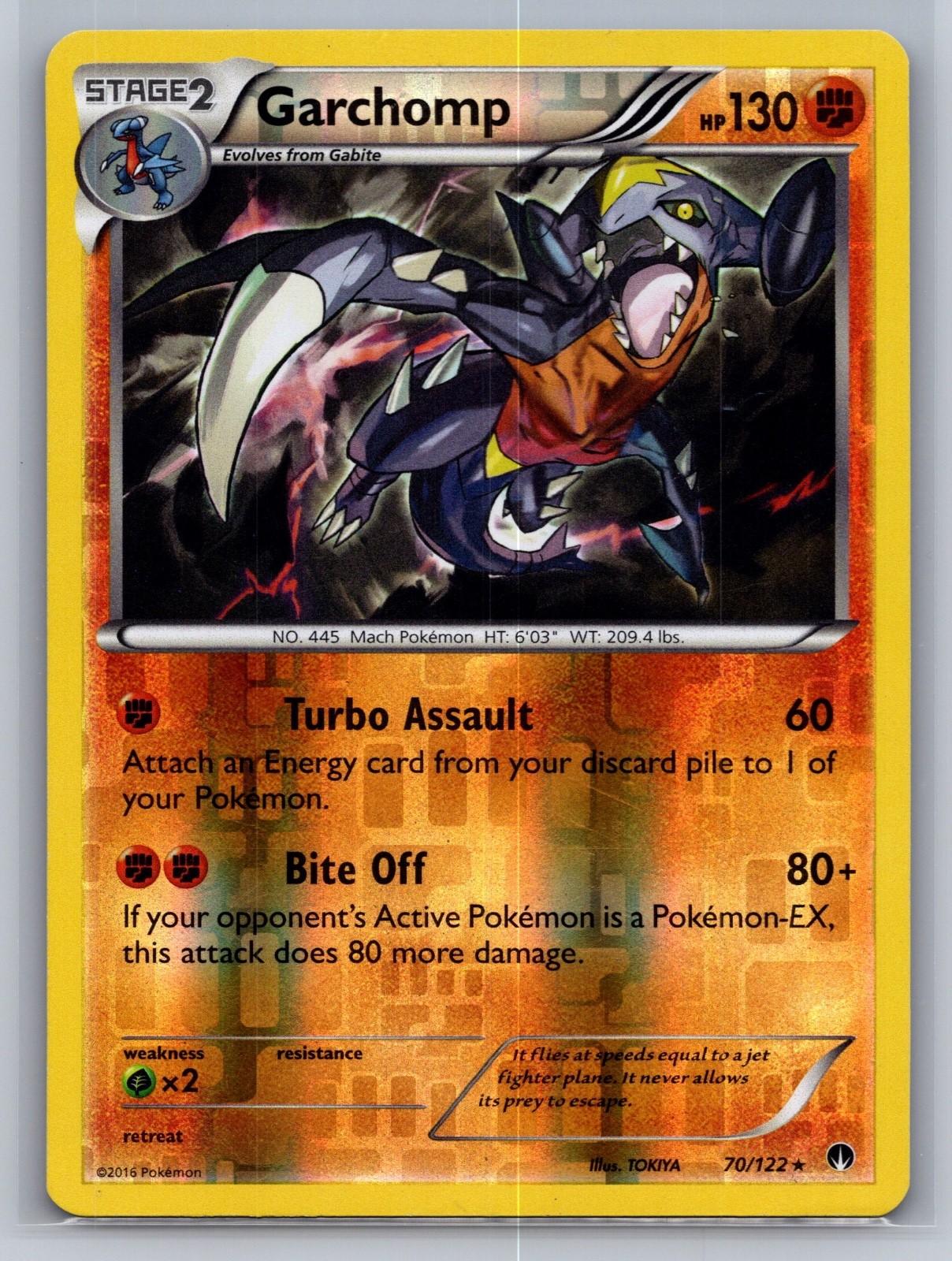 Garchomp Reverse Holo Holo Rare XY - BREAKpoint 70/122 NM