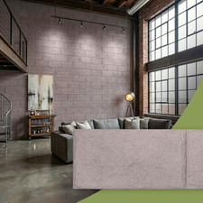 Mauve Brown Faux Concrete Panel - 90"W x 12"H Chiseled Design