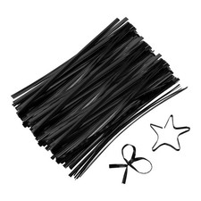 5" Twist Ties, Metallic Twist Ties, 800 Pack, Black