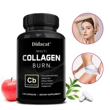 Collagen Peptides Improve Skin Elasticity Hydration Promote Fat Burning 120 Ct