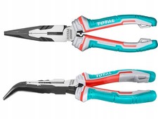 Bent Needle Nose Pliers 200mm TOTAL +30% High Leverage Cutting Pliers