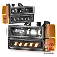 LED Headlights OEM Replacement Compatible with 1994-1999 Chevy Suburban C/K