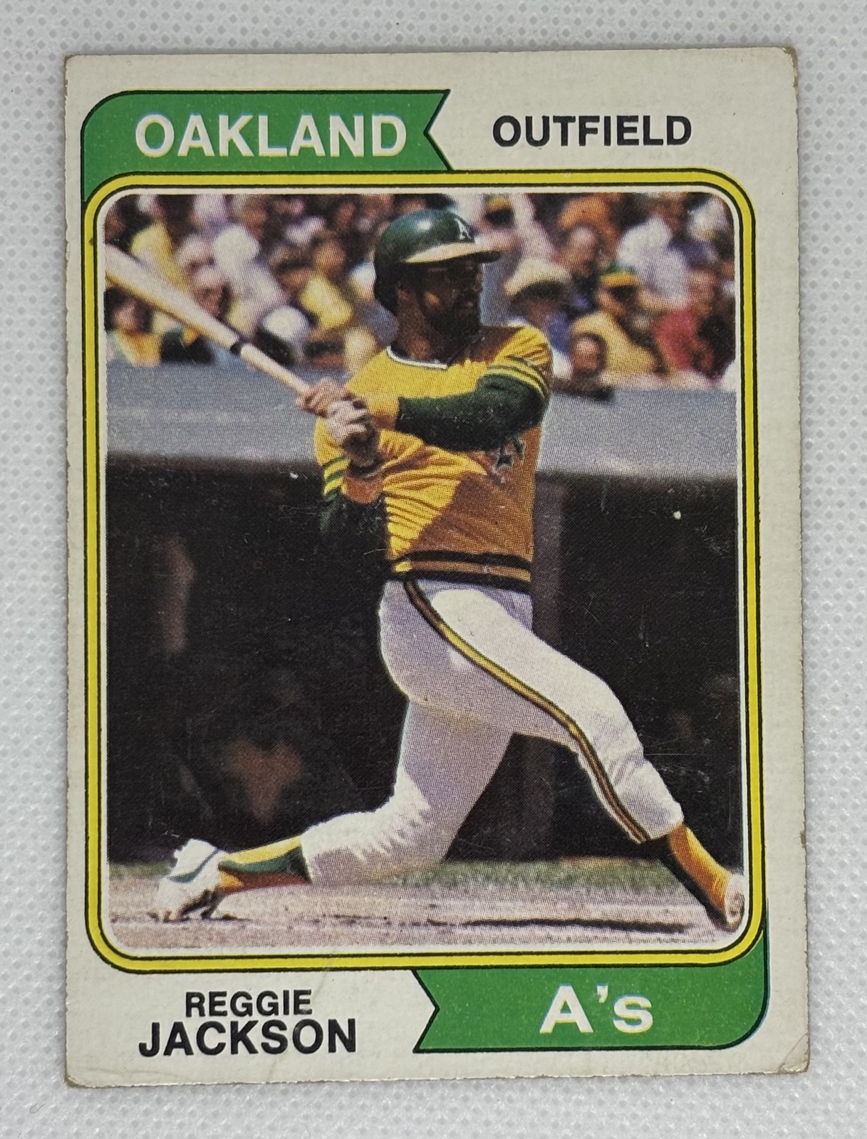 1974 Topps Reggie Jackson #130 Oakland A’s HOF Vintage Baseball Card