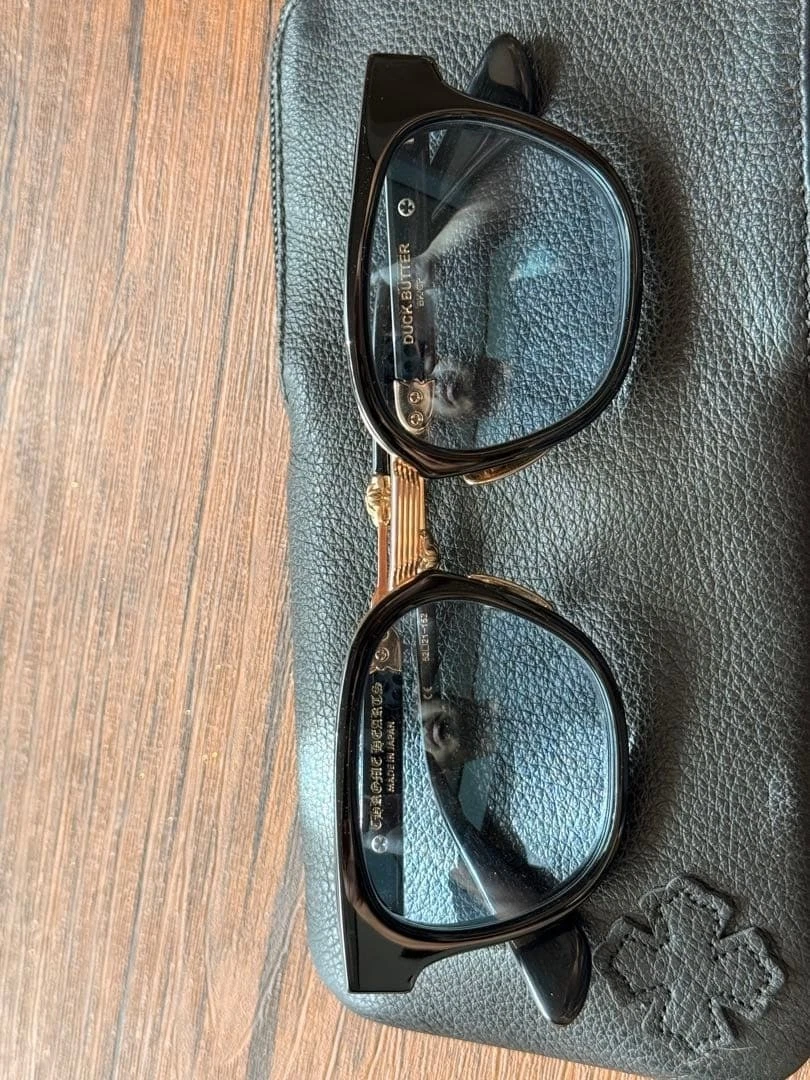Chrome Hearts Duckbutter Black Gold sunglasses Fashion Accessories k14