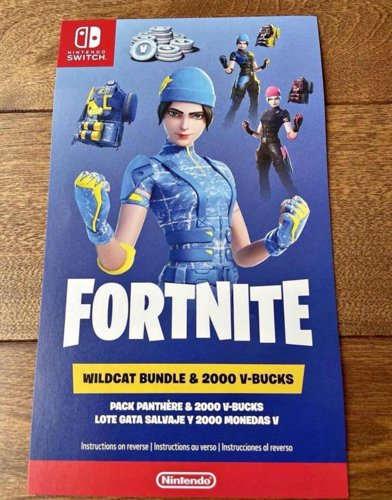 Nintendo Switch Fortnite Wildcat Code READ SLIDE