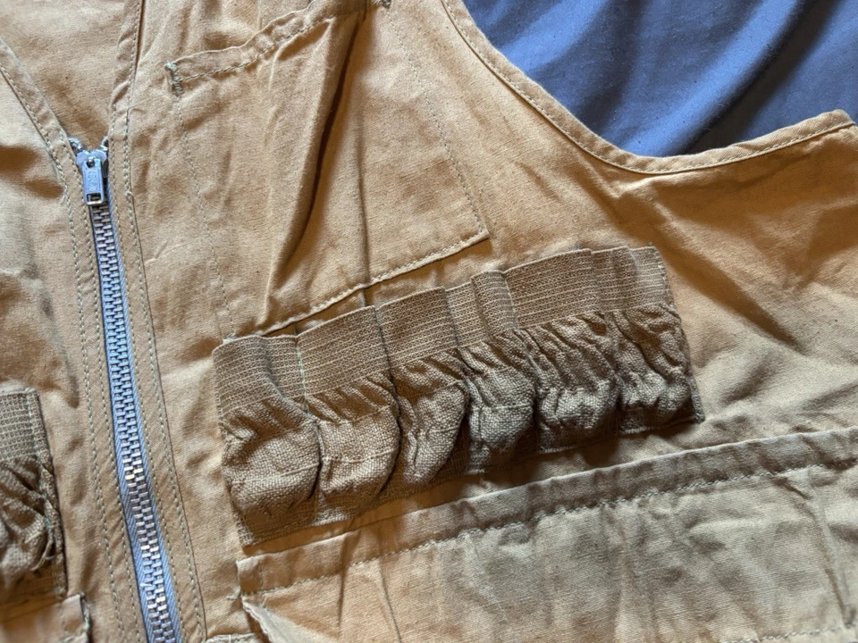 Vintage BLACK SHEEP Hunting Vest XL Beige Pockets Canvas Shooting Duck Outdoor - Image 2 of 4