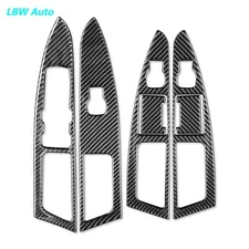 Real Carbon Fiber Window Lift Switch Panel Trim For Ford Fusion Mondeo 13-19