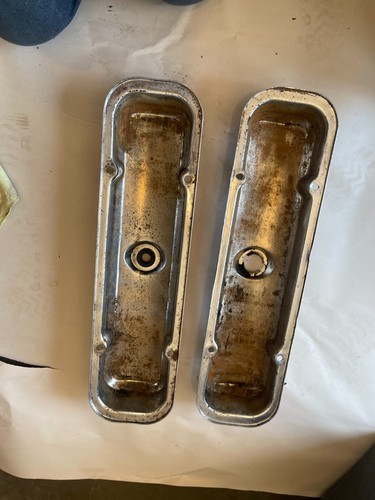OEM GM 1964-1966 Pontiac GTO Grand Prix Bonneville 389 421 Chrome Valve Covers - Picture 4 of 6