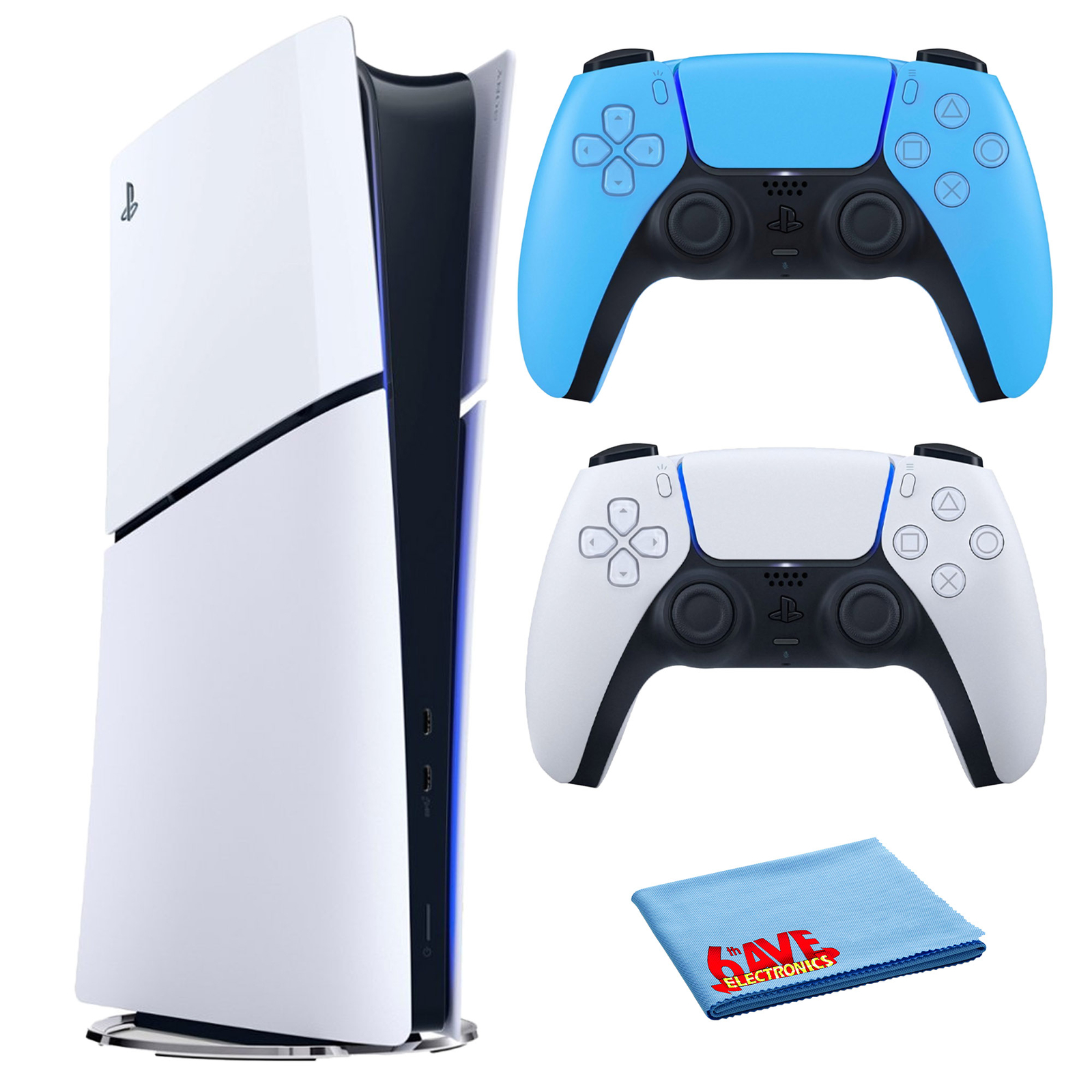 PlayStation 5 Slim, PS5 Console Digital Edition, Built-in 1TB SSD Storage Bundle-image