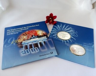 Silber die Sonderstempel der Deutschen Post zum Jahreswechsel 1999 / ev 651(1)
