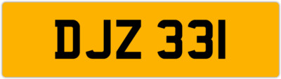 DJ DATELESS DEE J DAN DAV DEL DAS DOUG DEAN DEC DOT DAZ DEB NUMBER PLATE DJZ 331