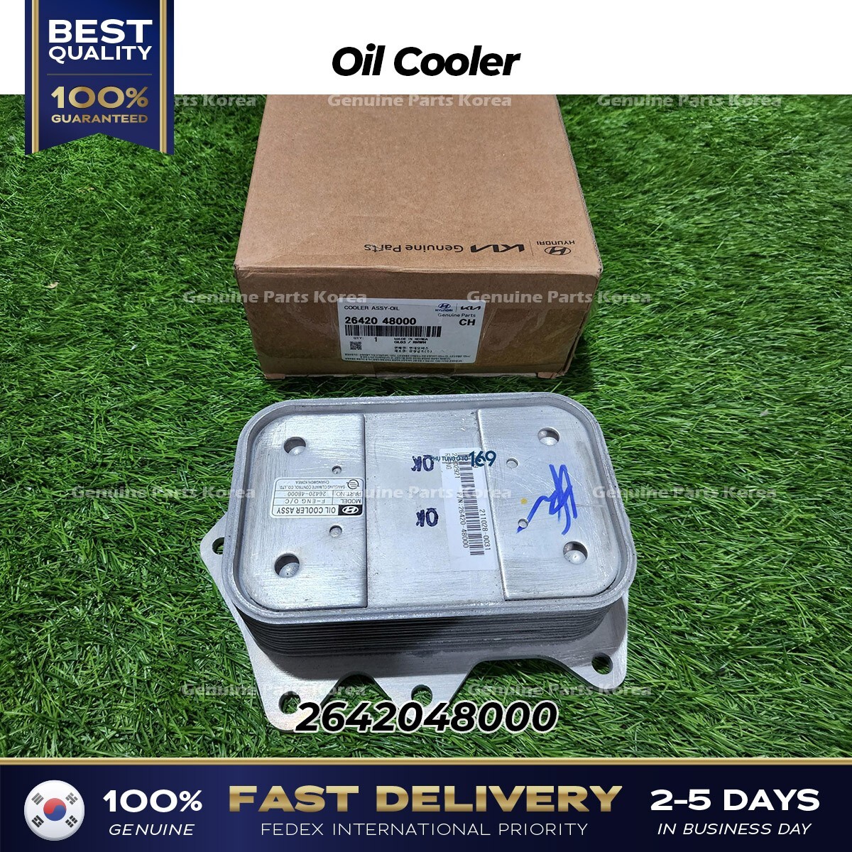 ⭐Genuine⭐ Oil Cooler 2642048000 for Hyundai E-Mighty Narrow E