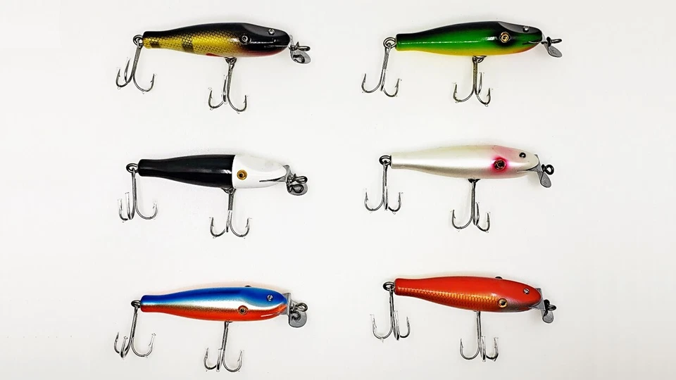 THE CREEK CHUB PIKE MINNOW BAIT 900 series, REPLICA, Handmade walnut box - Image 4 of 4