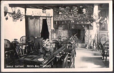 ''Apple Cottage'', Rozel Bay, Jersey, C.I. Alte RP Postkarte 1959. Kostenloser Versand UK