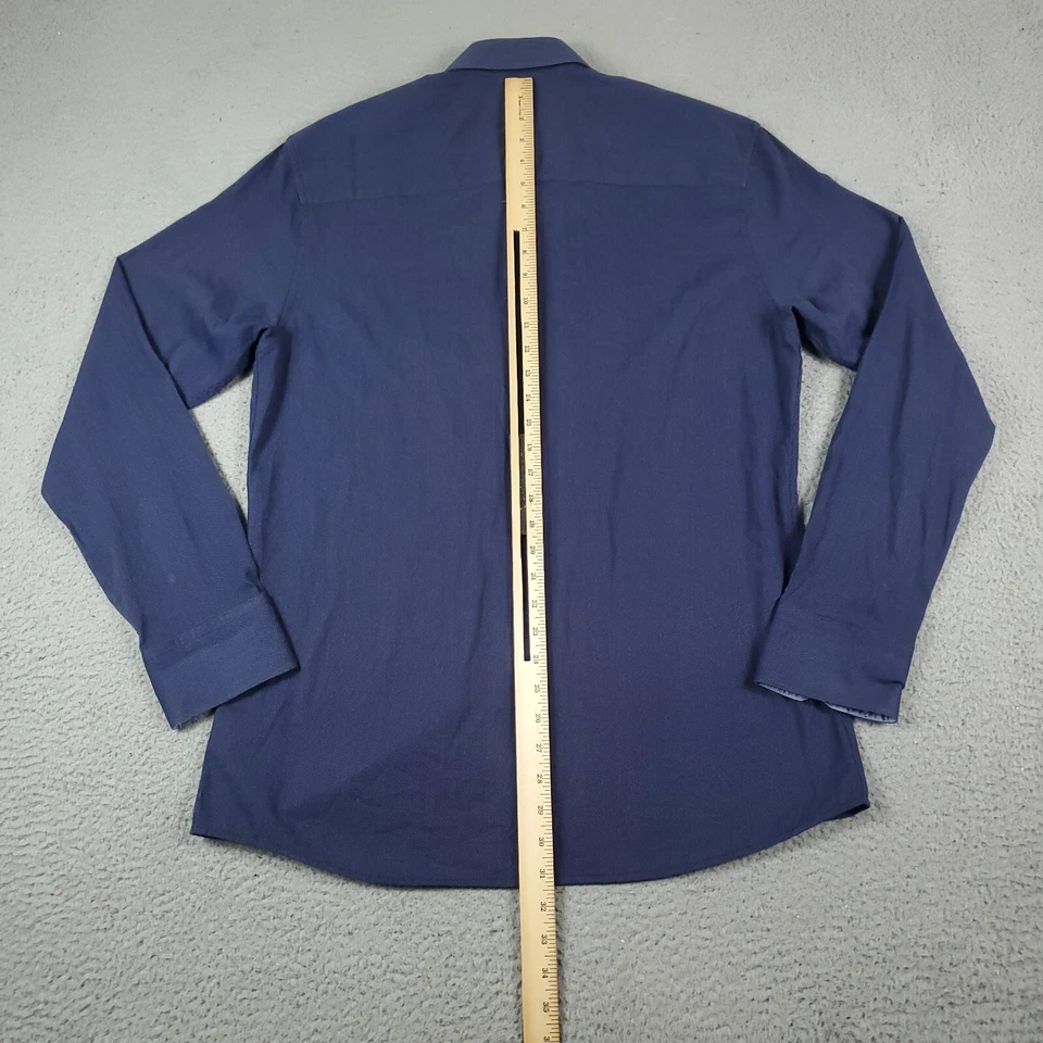 Camisa Hard Rock Para Hombre Grande Azul Negra Etiqueta Informal Abotonada Manga Larga Foto 4 de 4