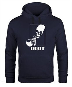 Hoodie Herren Spooktober Skeleton Trompete Doot Meme Halloween Kapuzen Pullover Ebay
