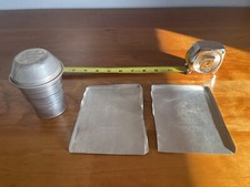 2 Antique Americana children s play kitchen baking sheets milkshake container