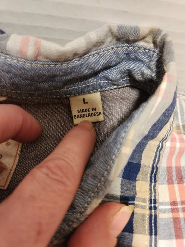 Weatherproof Vintage Plaid Long Sleeve Button Down Shirt Men's L - Picture 4 of 9