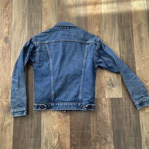 VTG Levis 37406 Blue Cotton Denim Button Down Trucker Jacket Youth Boys L - Picture 9 of 13