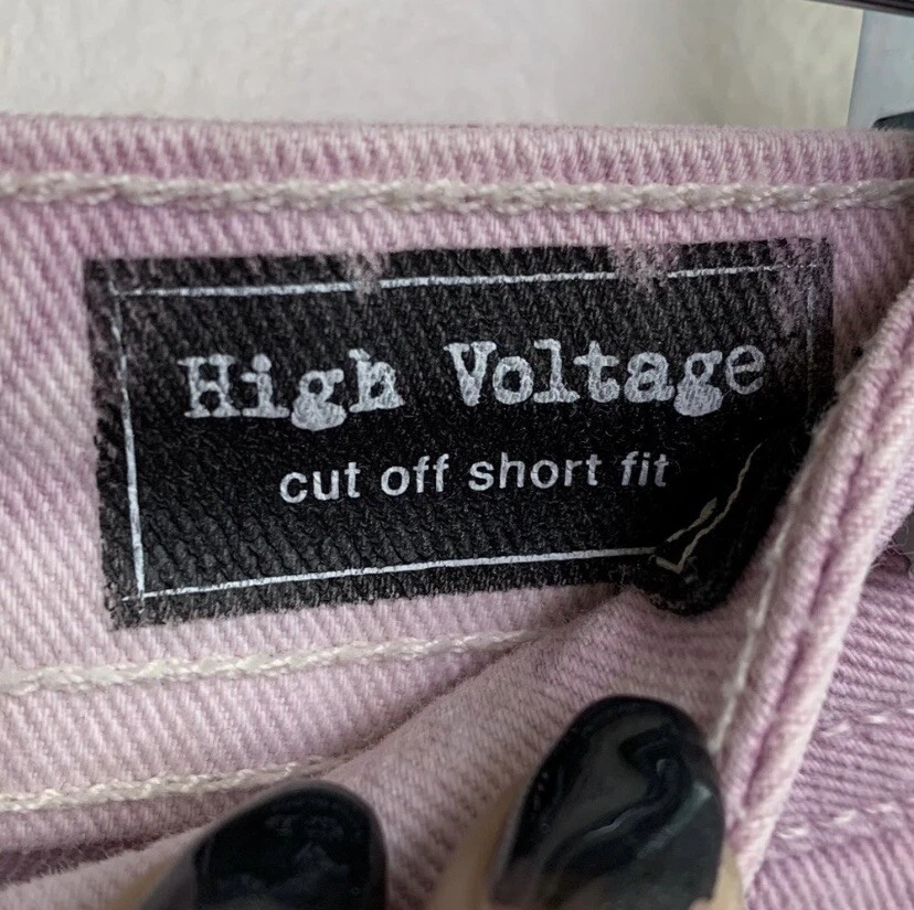 Volcom High Voltage Lavender Tie Dye Cut Off Shorts Size 7 - Image 4 of 4