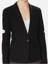Bnwt Vince Ladies Black Tuxedo Style Smart Blazer Jacket Uk14 $445