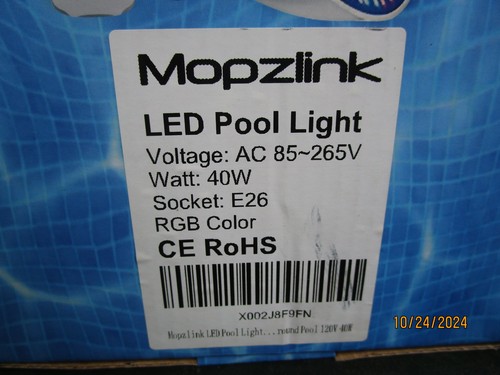 Mopzlink LED Pool Light with Remote XOO2J8F9FN - Picture 4 of 8