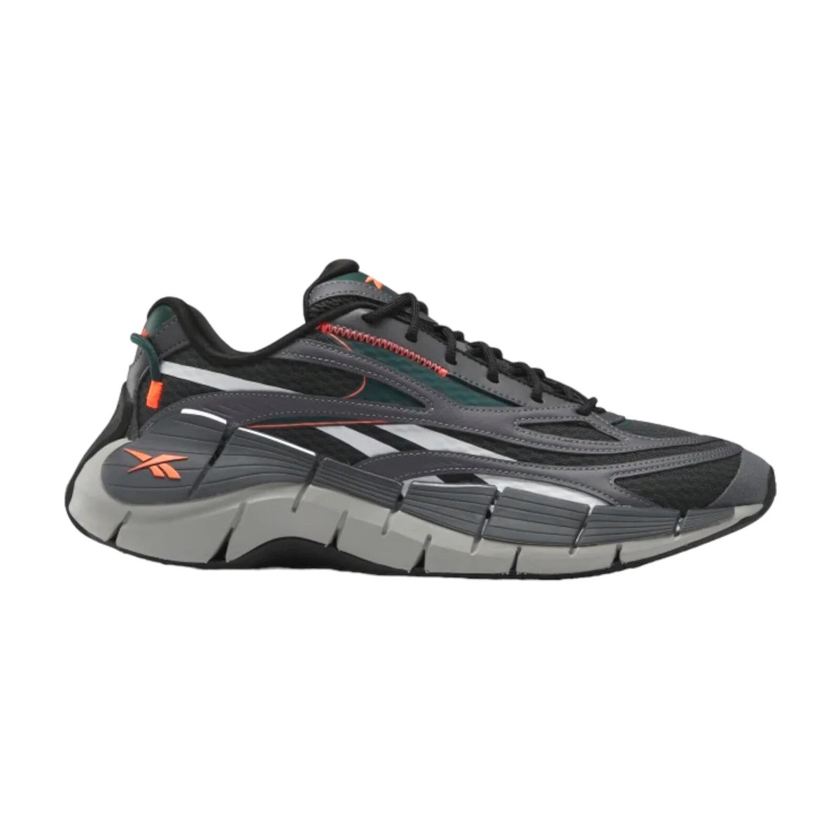 myaako Mens Reebok Zig Kinetica 2.5 Running Shoes Sneakers Grey